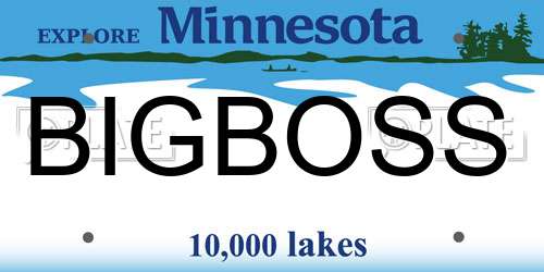 BIGBOSS Minnesota License Plate