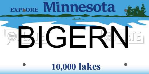 BIGERN Minnesota License Plate