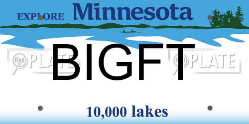 BIGFT Minnesota License Plate