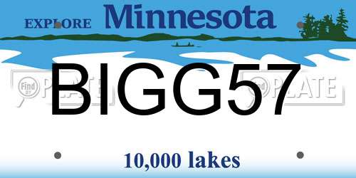 BIGG57 Minnesota License Plate