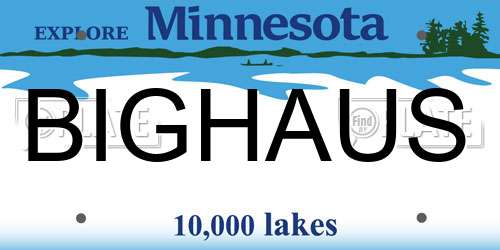 BIGHAUS Minnesota License Plate