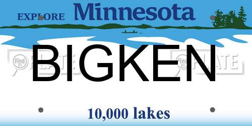 BIGKEN Minnesota License Plate