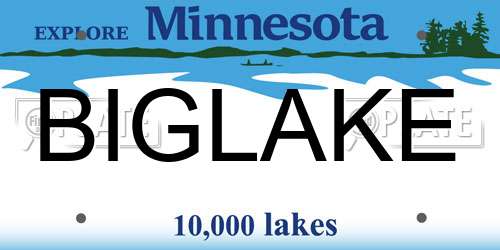 BIGLAKE Minnesota License Plate