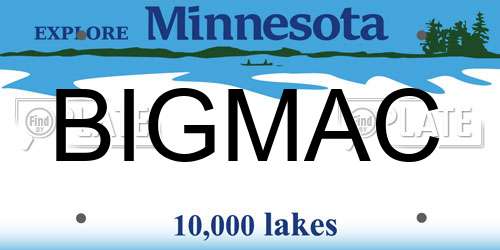 BIGMAC Minnesota License Plate