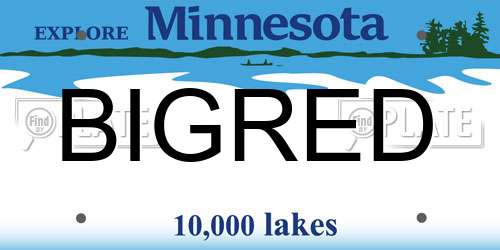 BIGRED Minnesota License Plate