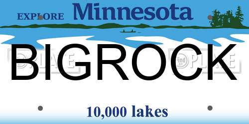 BIGROCK Minnesota License Plate