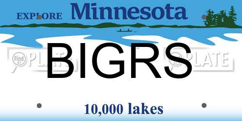BIGRS Minnesota License Plate