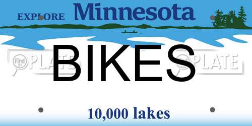 BIKES Minnesota License Plate
