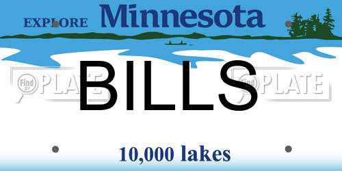 BILLS Minnesota License Plate