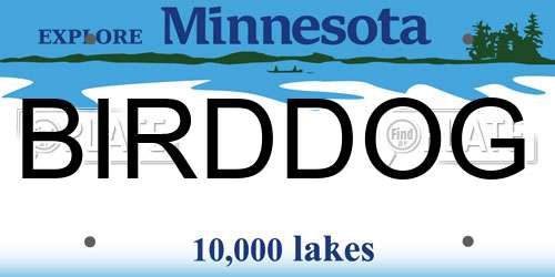 BIRDDOG Minnesota License Plate