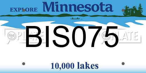 BIS075 Minnesota License Plate