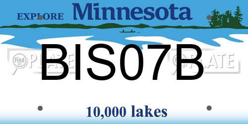 BIS07B Minnesota License Plate