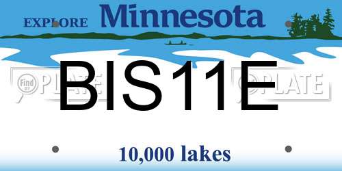 BIS11E Minnesota License Plate