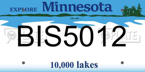 BIS5012 Minnesota License Plate