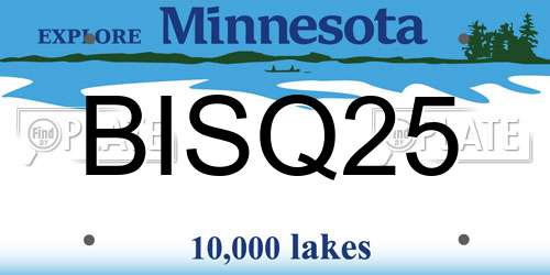 BISQ25 Minnesota License Plate