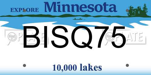 BISQ75 Minnesota License Plate