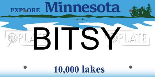 BITSY Minnesota License Plate