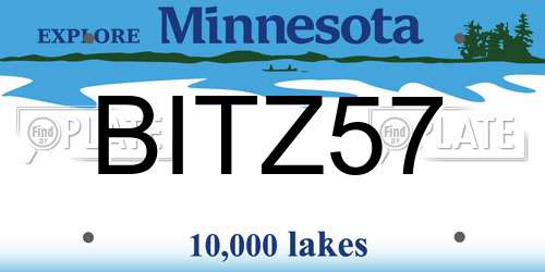 BITZ57 Minnesota License Plate