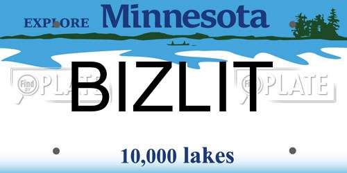 BIZLIT Minnesota License Plate