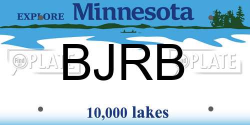 BJRB Minnesota License Plate