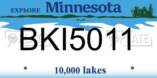 BKI5011 Minnesota License Plate
