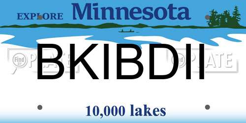 BKIBDII Minnesota License Plate