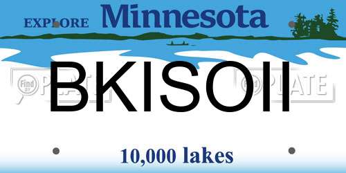 BKISOII Minnesota License Plate