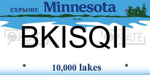 BKISQII Minnesota License Plate