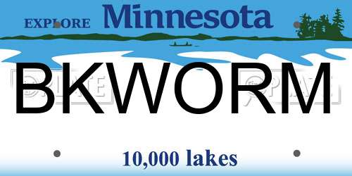BKWORM Minnesota License Plate