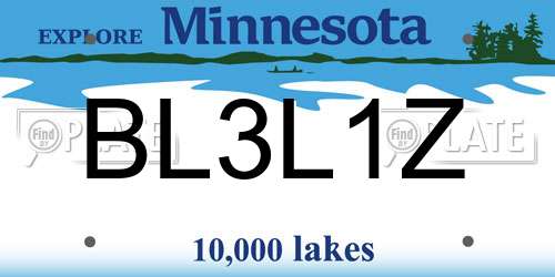 BL3L1Z Minnesota License Plate