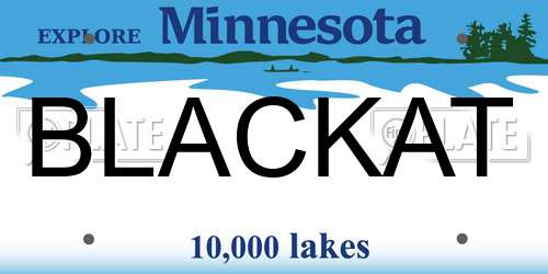 BLACKAT Minnesota License Plate