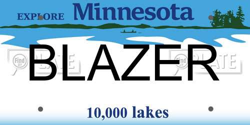 BLAZER Minnesota License Plate