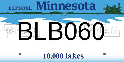 BLB060 Minnesota License Plate