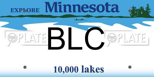BLC Minnesota License Plate