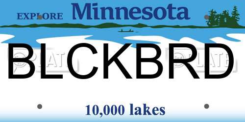 BLCKBRD Minnesota License Plate