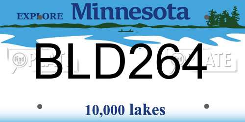 BLD264 Minnesota License Plate
