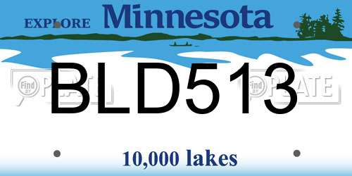 BLD513 Minnesota License Plate