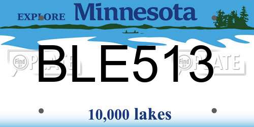 BLE513 Minnesota License Plate