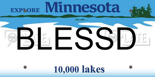 BLESSD Minnesota License Plate