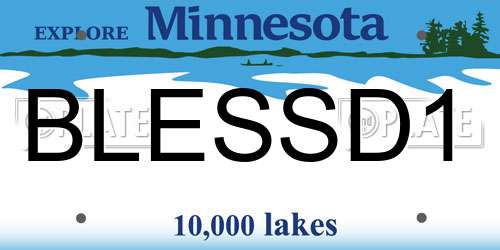 BLESSD1 Minnesota License Plate