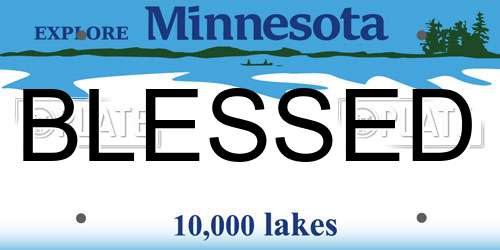 BLESSED Minnesota License Plate