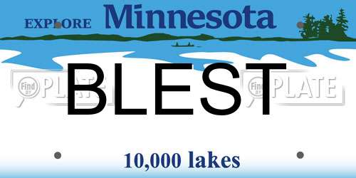 BLEST Minnesota License Plate
