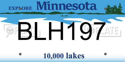 BLH197 Minnesota License Plate
