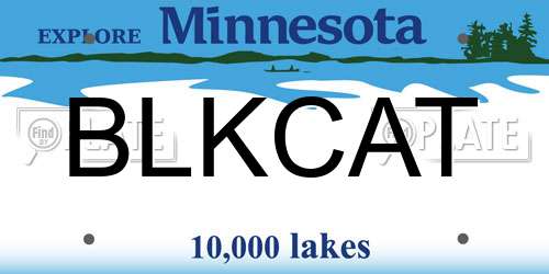 BLKCAT Minnesota License Plate