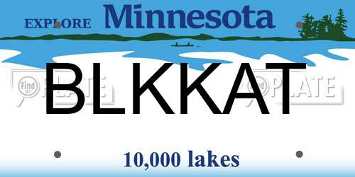 BLKKAT Minnesota License Plate