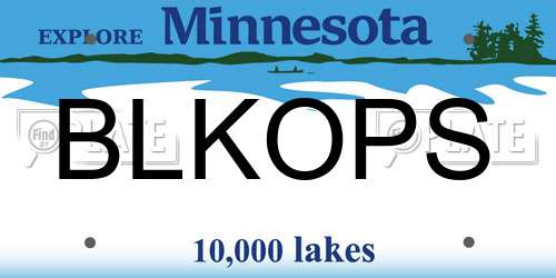 BLKOPS Minnesota License Plate