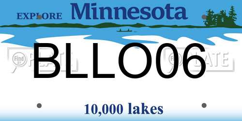 BLLO06 Minnesota License Plate