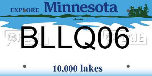 BLLQ06 Minnesota License Plate