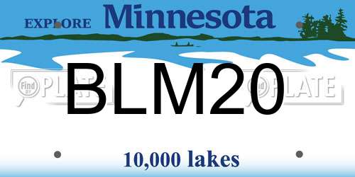 BLM20 Minnesota License Plate