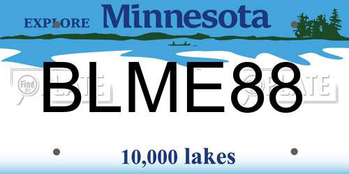 BLME88 Minnesota License Plate